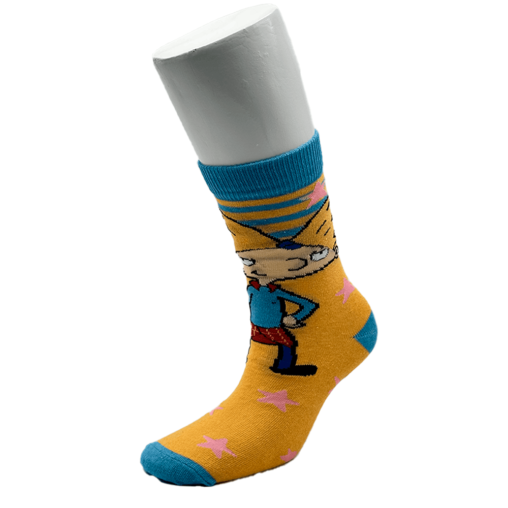Hey Arnold! Arnold Clásico Amarillo. Calcetín Largo.